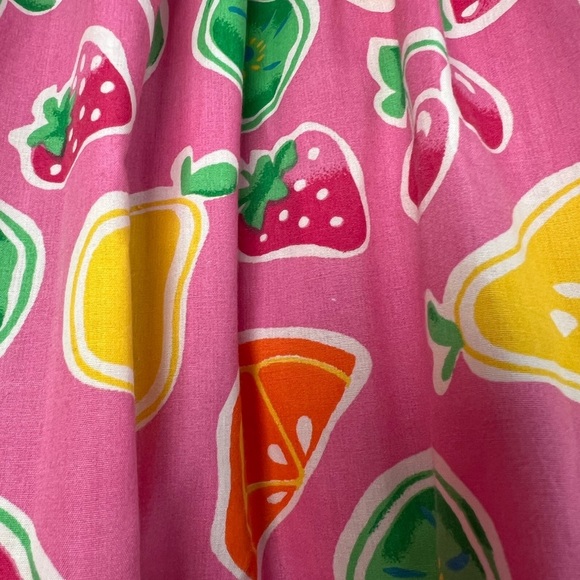 Vintage Fruit Pattern Smock Collar Dress Summer Girls 3X - Picture 8 of 8